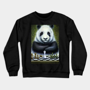 Panda Plays Chess Crewneck Sweatshirt